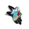Hummingbird Zuni Multicolor Inlay Sterling Silver Ring Size 6-3/4 JX130844